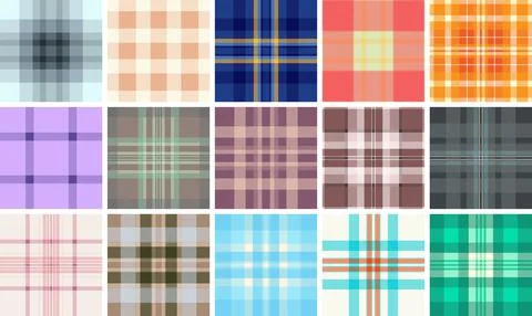 Editorial plaid pattern for magazine layouts. Structured tartan framing str.. Stock Illustration