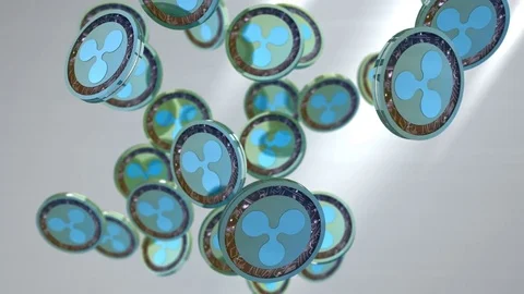 Editorial, Ripple cryptocurrency coin	 Stock Footage 78603320