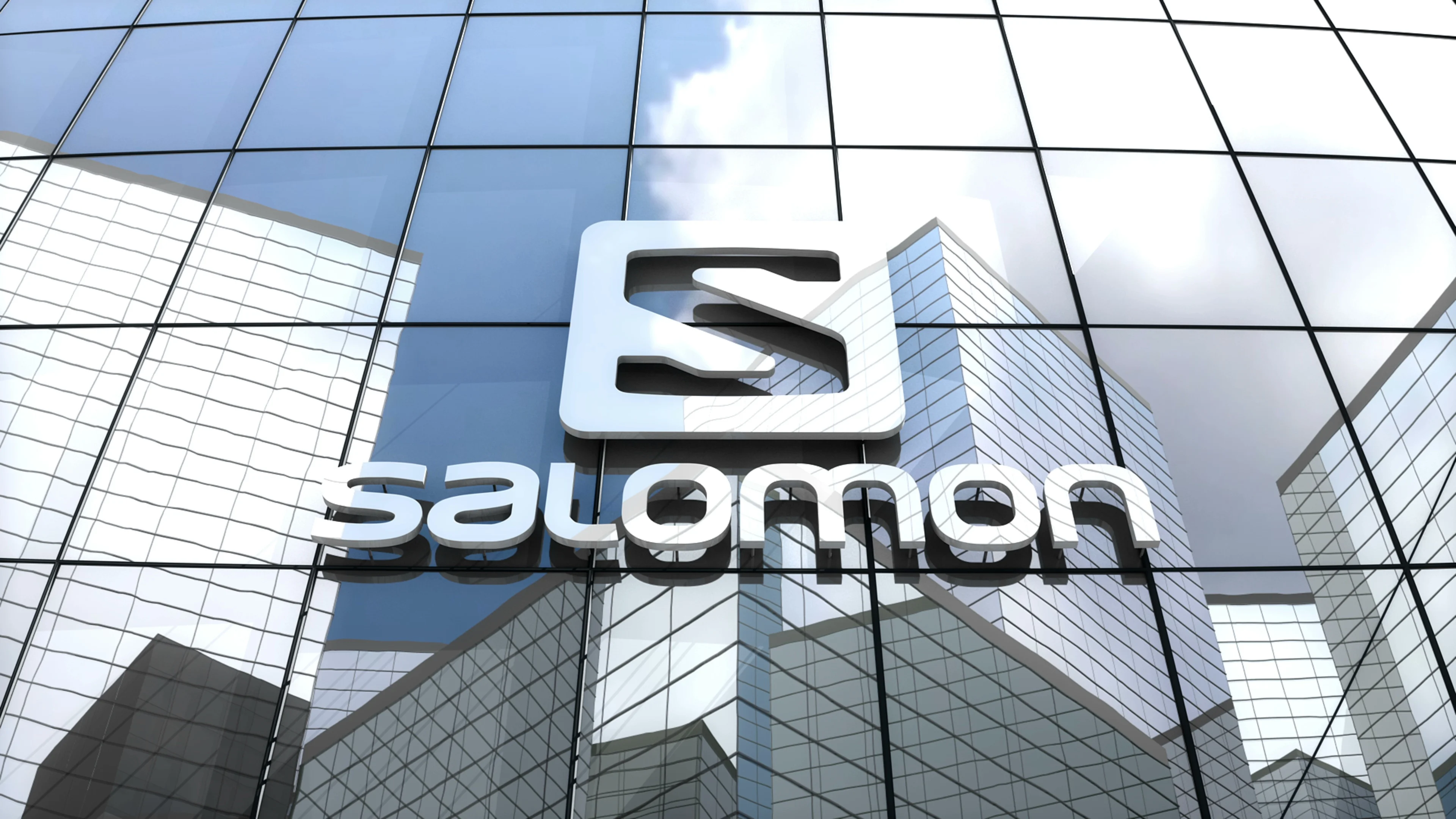 Overskæg Kedelig civile Editorial, Salomon Group logo on glass b... | Stock Video | Pond5