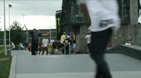 Editorial: skate park, grind Video stock 11701145