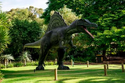 EDITORIAL: Spinosaurus display model in Perth Zoo Stock Photos