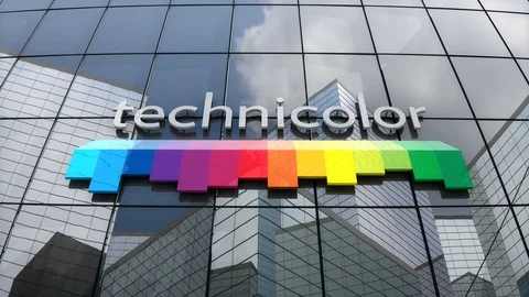 Editorial, Technicolor SA logo on glass building.	 Видео 87317564