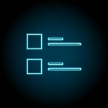 Editorial, text neon icon. Simple thin line, outline vector of Text editor ic Stock Illustration