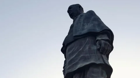 Editorial Tilt Up From Base To Top Of Statue Of Unity Worlds Tallest Statue 4K Stock Footage 347168106
