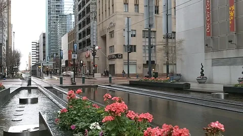 Editorial: Time Lapse of Busy Light Rail Intersection in Houston, TX Stock Footage