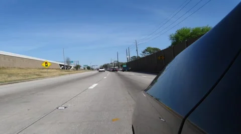 Editorial: Time Lapse of Driving on the Freeway in Houston Traffic Video stock 1183081