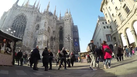 Editorial time lapse of duomo di Milano Stock Footage 71220686