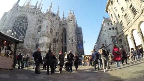 Editorial time lapse of duomo di Milano Stock Footage 86736608