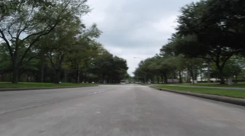 Editorial: Time Lapse of Short Drive in Houston Suburbs Video stock 1562842