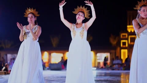 Editorial Traditional Arabic Dance Stage Performance Cheering Crowd Stock Footage 343820004