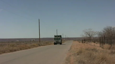 Editorial: Trash Truck tracking shot Stock Footage