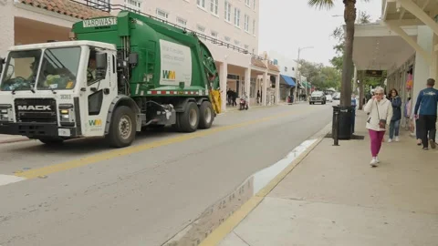 Editorial Use Only January 20, 2025,  Key West,  Florida, USA. View down Duval S Stock Footage 300803217