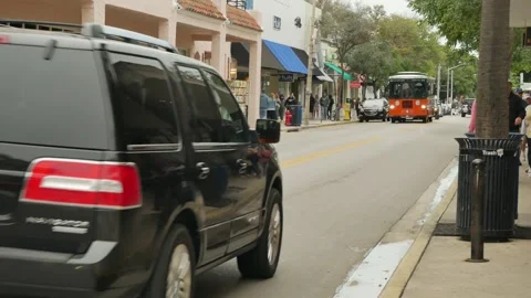 Editorial Use Only January 20, 2025,  Key West,  Florida, USA. View down Duval S Stock Footage 300803340