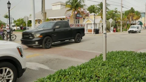 Editorial Use Only January 20, 2025,  Key West,  Florida, USA. Intersection view Stock Footage 300803738