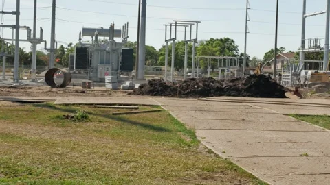 Editorial Use Only March 27, 2025. St. Petersburg, FL, USA. Electric Substation Stock Footage 305505011