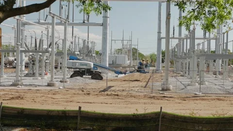 Editorial Use Only March 27, 2025. St. Petersburg, FL, USA. Construction site wi Stock Footage 305505752