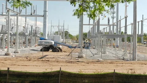 Editorial Use Only March 27, 2025. St. Petersburg, FL, USA. Construction site wi Stock Footage 305505920