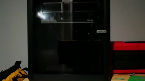 Editorial Use Only March 6, 2025. Delaware, Ohio  USA. Time lapse Gray 3D Printe Stock Footage 303872005