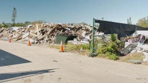 Editorial Use Only November 23, 2024. Gulfport, FL, USA. Storm Damage Debris Col Stock Footage 293416325