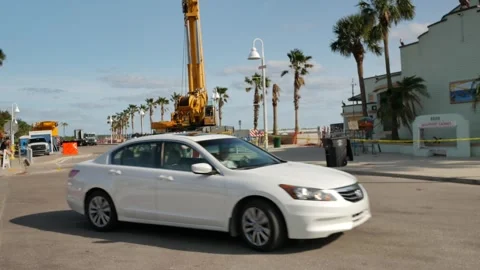 Editorial Use Only,  November 8, 2024. Gulfport, FL, USA. All-Terrain Yellow Cra Stock Footage 291424728
