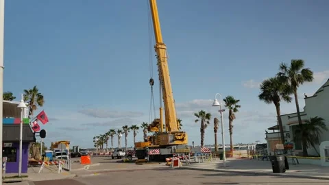 Editorial Use Only,  November 8, 2024. Gulfport, FL, USA. All-Terrain Yellow Cra Stock Footage 291424738