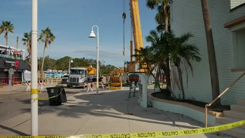 Editorial Use Only,  November 8, 2024. Gulfport, FL, USA. All-Terrain Yellow Cra Stock Footage 291424808