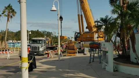 Editorial Use Only,  November 8, 2024. Gulfport, FL, USA. All-Terrain Yellow Cra Stock Footage 291424815