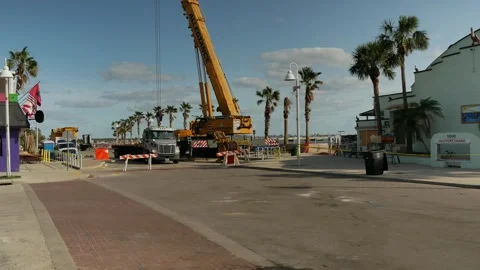 Editorial Use Only,  November 8, 2024. Gulfport, FL, USA. All-Terrain Yellow Cra Stock Footage 291424886