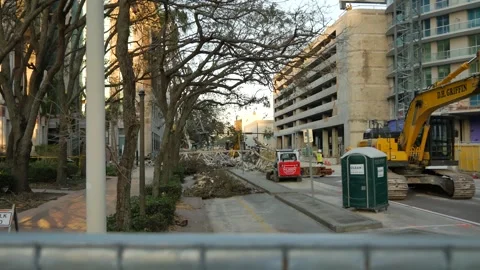 Editorial Use Only October 14, 2024 St. Petersburg, FL, USA. After a crane falls Stock Footage 288158038