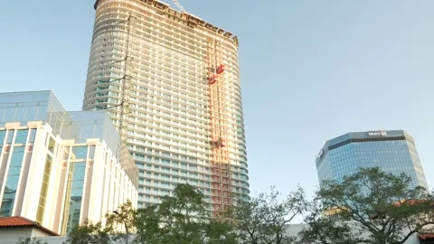 Editorial Use Only October 14, 2024 St. Petersburg, FL, USA. After a crane falls Stock Footage 288163447