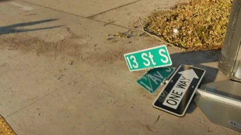 Editorial Use Only October 14, 2024, Tropicana Field Roof Blown Off by Hurricane Stock Footage 288164545