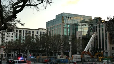 Editorial Use Only October 20, 2024 St. Petersburg, FL, USA. After a crane falls Stock Footage 289158751