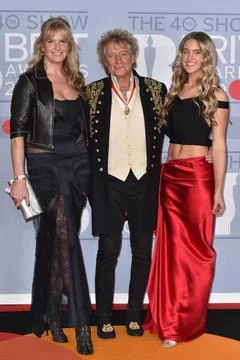  ***EDITORIAL USE ONLY*** Penny Lancaster, Rod Stewart and Ruby Stewart at... Foto stock