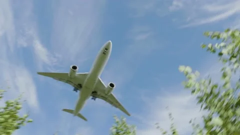 Editorial Use Only. A Plane seen from forest. 動画素材 170652883