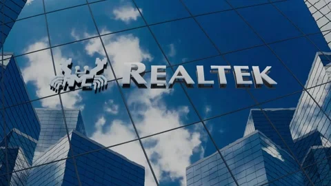 Editorial use only. Realtek Building Reflects Sky and Clouds Stock Footage 306558180