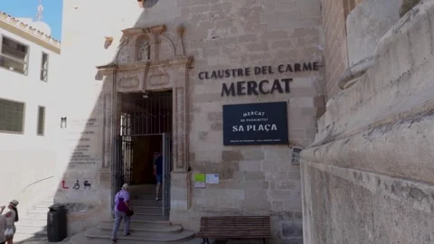 Editorial Use - Video pan in the centre square of Mahón, Menorca 動画素材 258249361