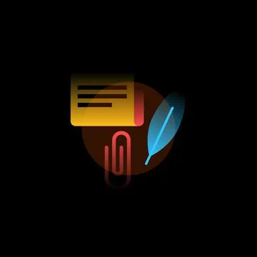 Editorial. Vector icon in gradient style. Editable illustration Stock Illustration