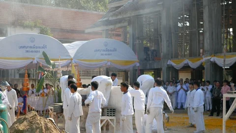 Editorial video of Buddha image casting in Chiang Mai, Thailand Stock Footage 103551528