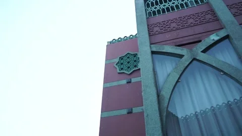 Editorial View of Classic and Modern Mosque Architecture Interior and Exterior Stock Footage 341100647