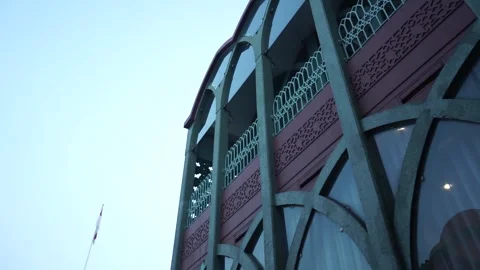 Editorial View of Classic and Modern Mosque Architecture Interior and Exterior Stock Footage 341108502