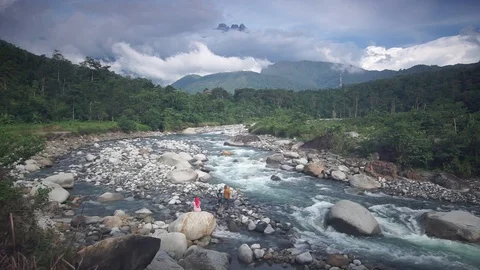 Editorial : Visitor enjoy at the Panataran river at Kota Belud, Sabah. Stock Footage 110827136