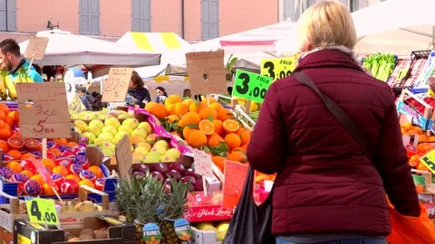EDITORIAL, weekly market Stock Footage 87741089