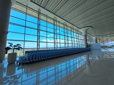 Editorial, yogyakarta, central java, indonesia, new airport, some people seen Stock Photos