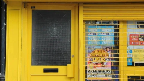 EDL damage shop window Stock Footage 114072431