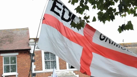 EDL grimsby flag Stock Footage 114072321