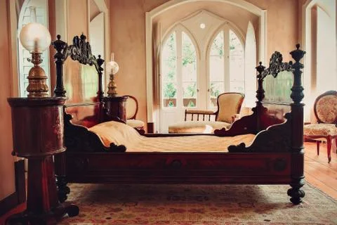 Edla Countess chale interior, Pena park, Sintra, Portugal Stock Photos