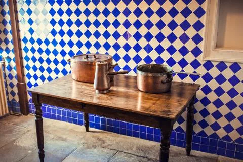Edla Countess chale interior, Pena park, Sintra, Portugal Stock Photos
