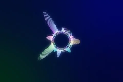 EDM Audio Waveform Illustrazione stock