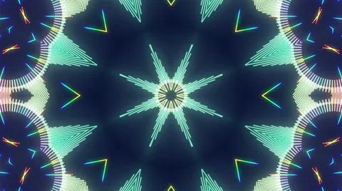 EDM Audio Waveform Kaleidoscope Stock-Footage 59181588