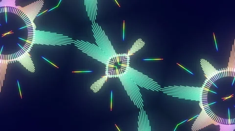 EDM Audio Waveform Kaleidoscope Stock-Footage 59181591